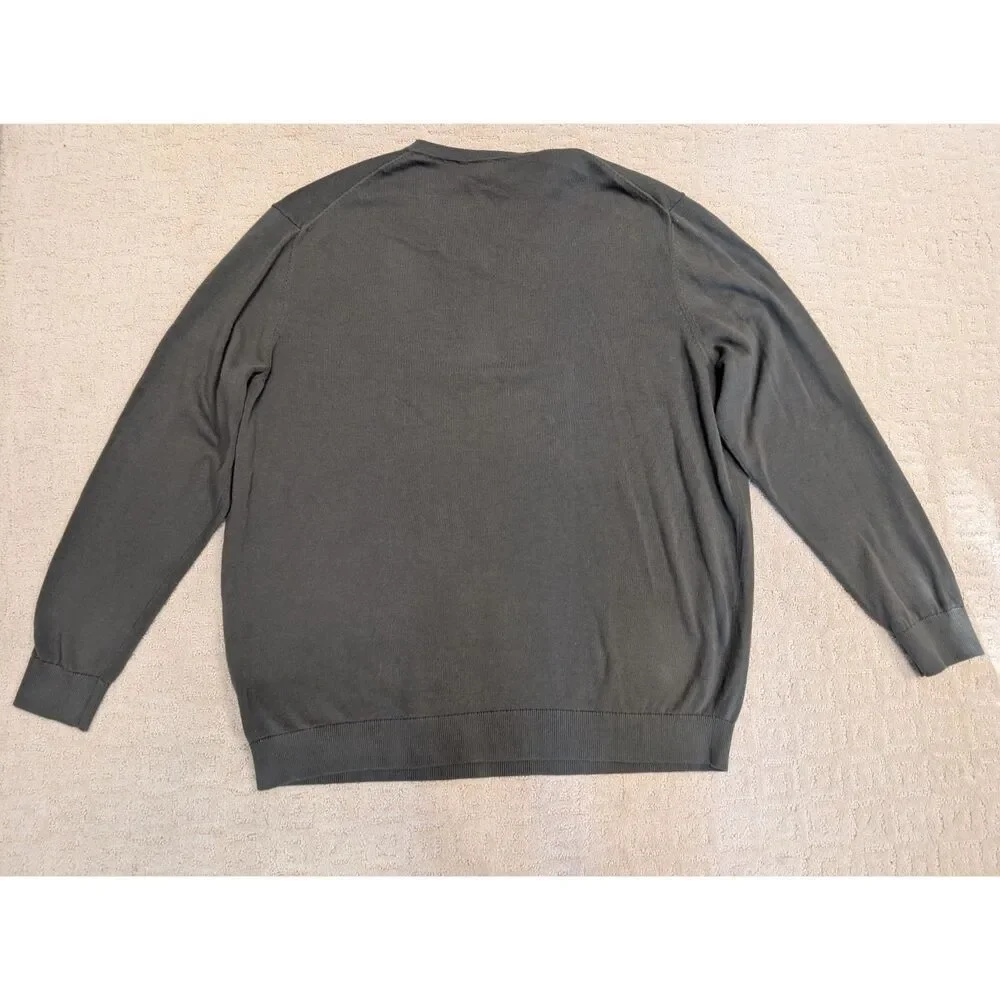 Lacoste Sweater Mens 3X 3XL Dark Green V Neck